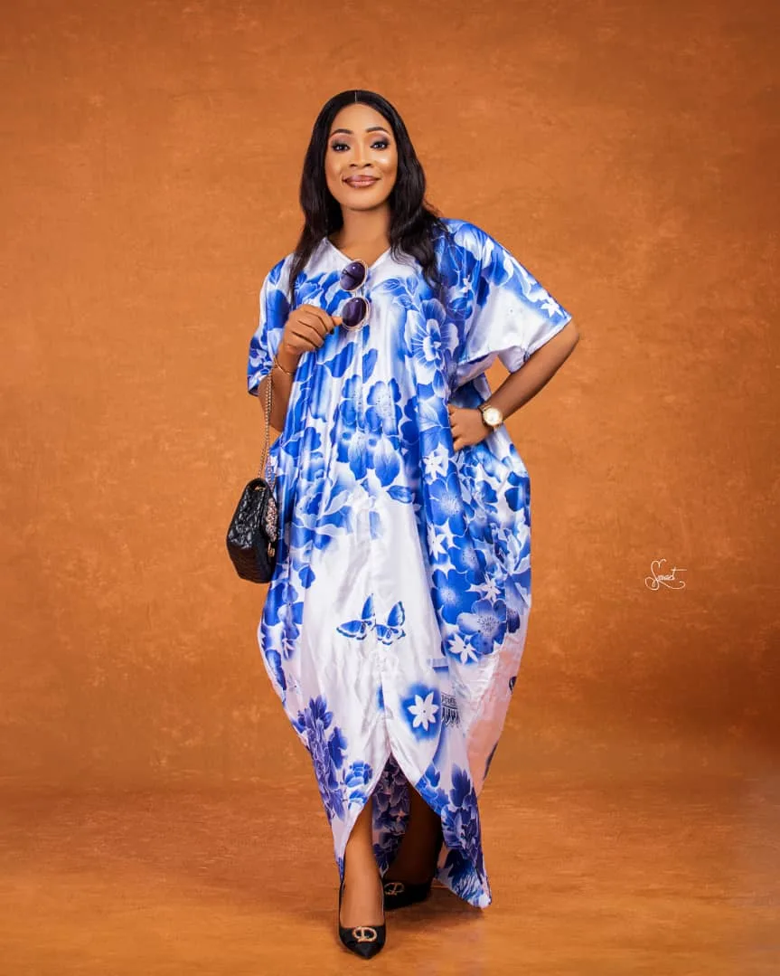 Blue Floral Caftan