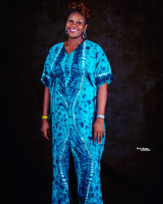 Blue Tie-Dye Jumpsuit