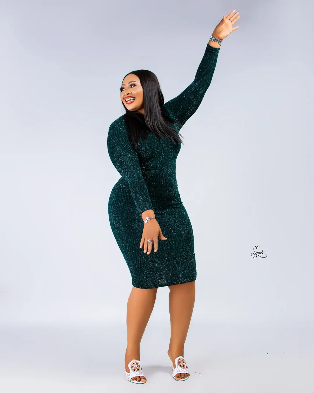 Green Sparkly Bodycon — View 1