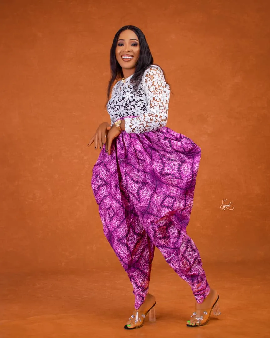 Maroon Draped Pants — View 1