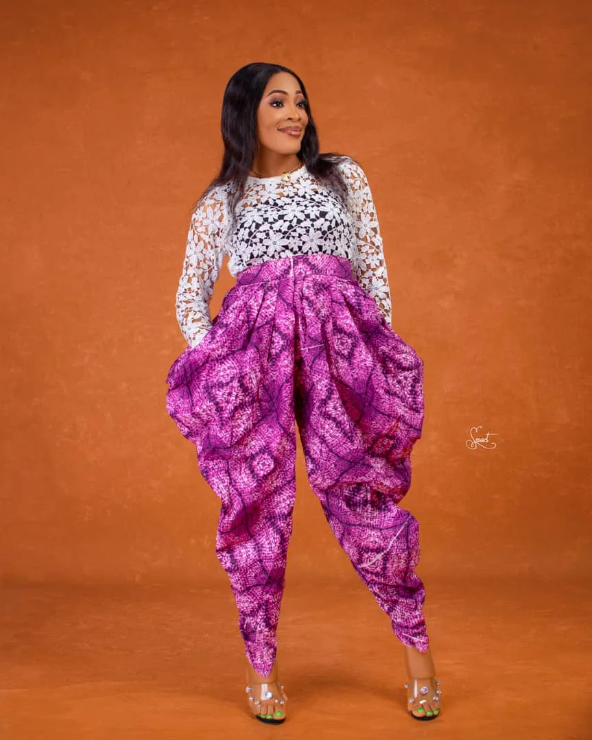 Maroon Draped Pants — View 2