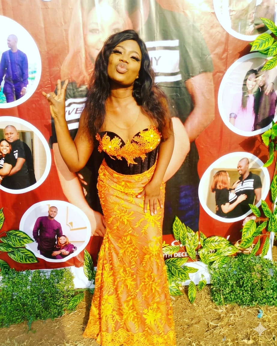 Orange Corset Mermaid — Back View