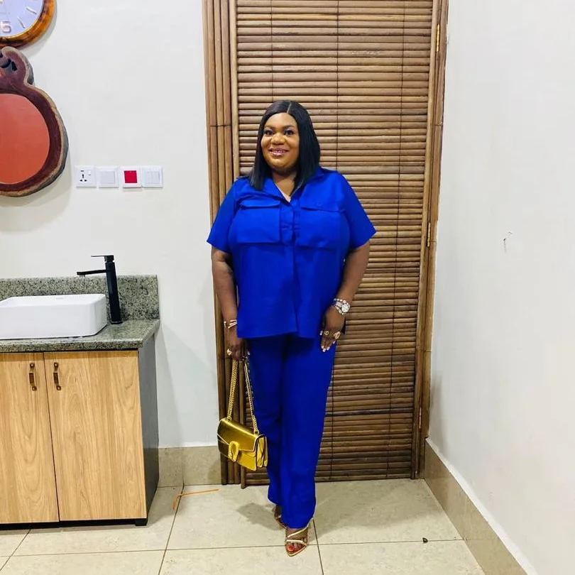 Royal Blue Shirt Set — View 1